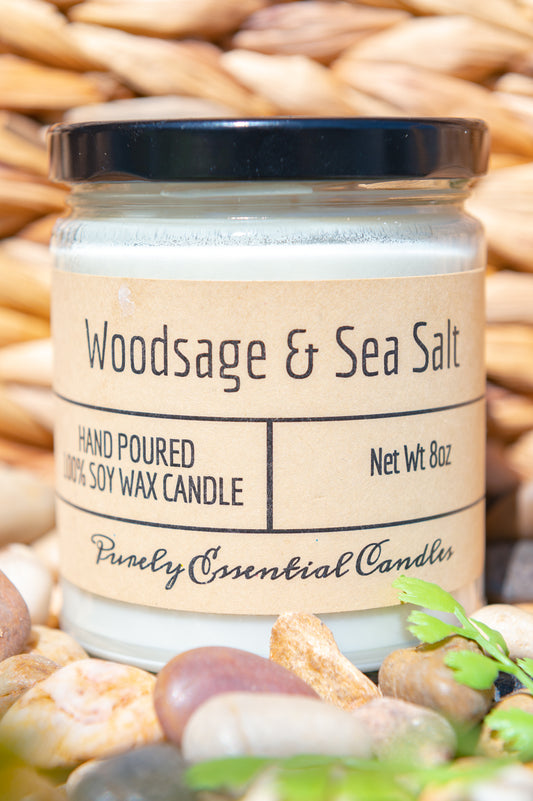 Wood sage and Sea salt Soy Candle